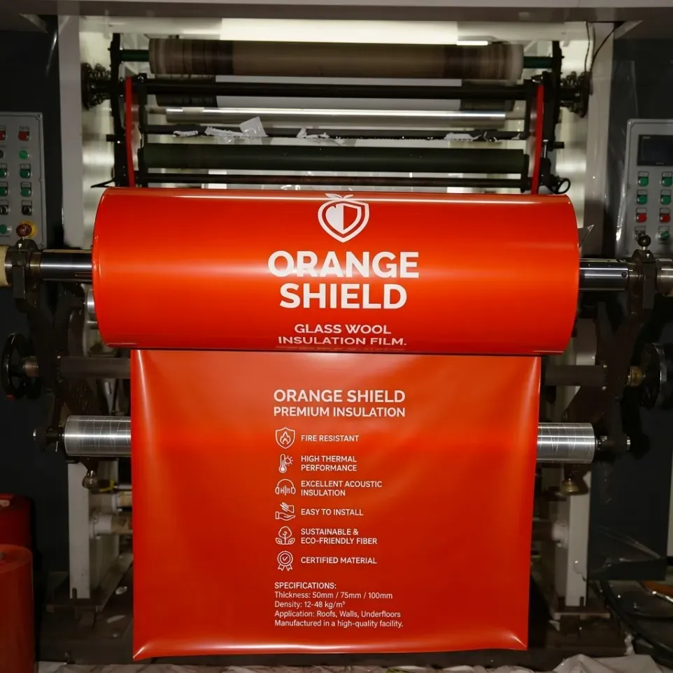 Orange-Red Glass Wool Packaging